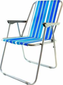 Home Appliances Składane krzesło plażowe niebieskie paski (AG294A) 1