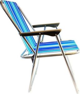 Home Appliances Składane krzesło plażowe niebieskie paski (AG294A) 5