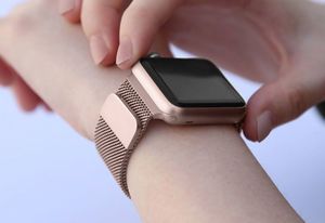 Alogy Bransoleta Milanese pasek Alogy do Apple Watch 1/2/3/4/5 38/40mm złota uniwersalny 4