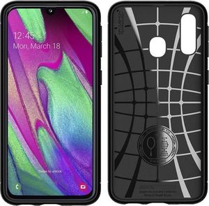 Etui na tablet Spigen Etui Spigen Rugged Armor do Samsung Galaxy A40 Matte Black + Szkło 3mk uniwersalny 2