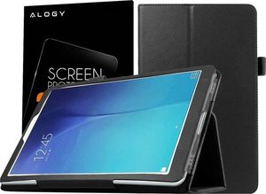 Etui na tablet 4kom.pl Etui stojak do Samsung Galaxy Tab A 8.0 2019 T290/ T295 Czarne + Szkło Alogy uniwersalny 7