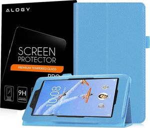 Stojak 4kom.pl Etui stojak do Lenovo Tab E7 7.0 TB-7104F Niebieskie + Szkło uniwersalny 2