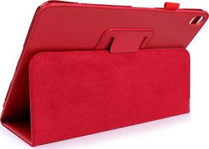 Stojak 4kom.pl Etui stojak do Apple iPad Pro 11 2018 czerwone + Szkło Alogy uniwersalny 4