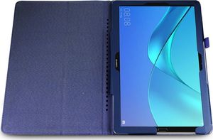 Etui na tablet 4kom.pl Etui stojak do Huawei MediaPad M5 10.8 / M5 Pro Granatowe uniwersalny 6