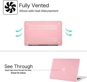 Torba 4kom.pl Torba pokrowiec neopren +Etui Hard Case MacBook Air 13 Różowy uniwersalny 8