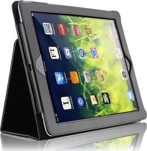 Etui na tablet 4kom.pl Etui Stojak Apple iPad 9.7 2017 / 2018 Czarne + Szkło hartowane uniwersalny 2