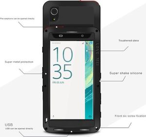 Etui na tablet 4kom.pl Etui Pancerne Love Mei Powerful Sony Xperia XA czerwone uniwersalny 2