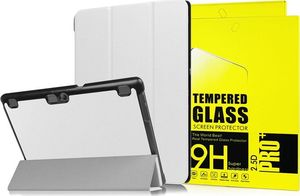 Etui na tablet 4kom.pl Etui Smart Cover Lenovo Tab 10 X103 Tab2 A10-30/70 Tab3 10 Plus X70L Białe +Szkło uniwersalny 10
