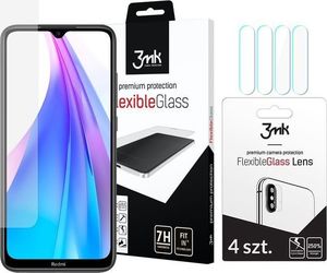 3MK Szkło 3mk Flexible Glass 7H do Xiaomi Redmi Note 8T + Szkło na kamerę 3mk uniwersalny 3