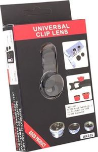 Apte AK315 OBIEKTYWY 3w1 RYBIE OKO DO TELEFONU SMARTFON uniwersalny 3