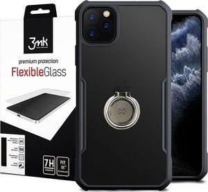 XUNDD Etui Ring Holder Clear Armor XUNDD do Apple iPhone 11 Pro +Szkło 3mk FG Max uniwersalny 11
