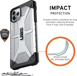 UAG Etui UAG Urban Armor Gear Plasma do Apple iPhone 11 Pro Max Ice + Szkło Alogy uniwersalny 2