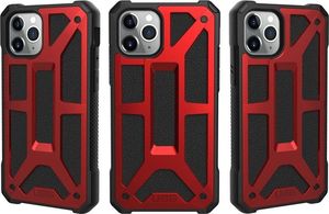 UAG Etui UAG Urban Armor Gear Monarch do iPhone 11 Pro Crimson Red Leather + Szkło Alogy uniwersalny 6