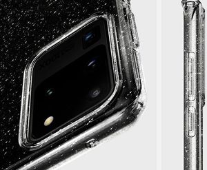 Spigen Etui Spigen Liquid Crystal Glitter do Samsung Galaxy S20 Ultra Crystal Quartz + 2x Folia Spigen uniwersalny 5