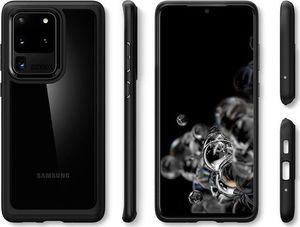 Spigen Etui Spigen Ultra Hybrid do Samsung Galaxy S20 Ultra Matte Black + 2x Folia Spigen uniwersalny 3