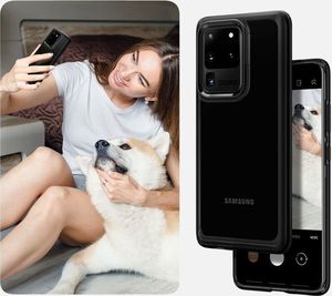 Spigen Etui Spigen Ultra Hybrid do Samsung Galaxy S20 Ultra Matte Black + 2x Folia Spigen uniwersalny 7