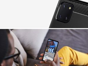 Spigen Etui Spigen Rugged Armor do Galaxy Note 10 Lite Matte Black + Szkło Mocolo TG+3D uniwersalny 5
