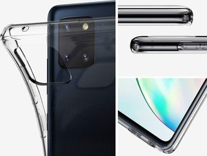 Spigen Etui Spigen Liquid Crystal do Galaxy Note 10 Lite Crystal Clear + Szkło Mocolo TG+3D uniwersalny 5