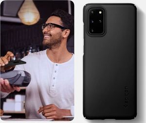 Spigen Etui Spigen Thin Fit do Samsung Galaxy S20 Plus Black + Szkło Mocolo UV uniwersalny 5