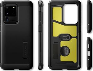 Spigen Etui Spigen Tough Armor do Samsung Galaxy S20 Ultra Black + 2x Folia Spigen uniwersalny 3