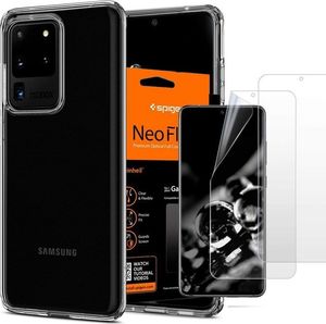 Spigen Etui Spigen Liquid Crystal do Samsung Galaxy S20 Ultra Crystal Clear + 2x Folia Spigen uniwersalny 7
