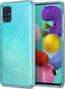 Spigen Etui Spigen Liquid Crystal Glitter do Samsung Galaxy A71 Crystal Quartz + Szkło 3mk uniwersalny 5