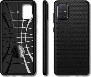 Spigen Etui Spigen Liquid Air do Samsung Galaxy A71 Matte Black + Szkło 3mk uniwersalny 2