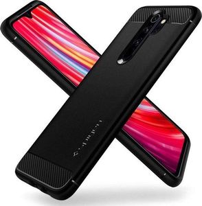 Spigen Etui Spigen Rugged Armor do Redmi Note 8 Pro Matte Black + Szkło 3mk ekran + 3mk obiektyw uniwersalny 2