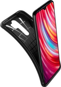 Spigen Etui Spigen Rugged Armor do Redmi Note 8 Pro Matte Black + Szkło 3mk ekran + 3mk obiektyw uniwersalny 4