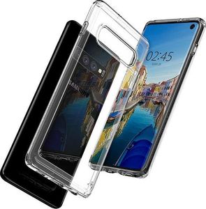 Spigen Etui Spigen Ultra Hybrid do Samsung Galaxy S10 Crystal Clear +Folia Neo Flex uniwersalny 3