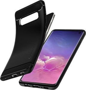 Spigen Etui Spigen Rugged Armor do Samsung Galaxy S10 Matte Black +Folia Neo Flex uniwersalny 2