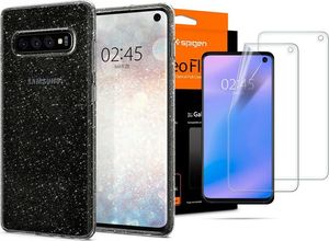Spigen Etui Spigen Liquid Crystal Glitter do Samsung Galaxy S10 Quartz + Folia sgp uniwersalny 13