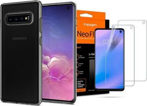 Spigen Etui Spigen Liquid Crystal do Samsung Galaxy S10 Clear + Folia Neo Flex uniwersalny 8