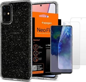 Spigen Etui Spigen Liquid Crystal Glitter do Samsung Galaxy S20 Plus Crystal + 2x Folia Neo uniwersalny 9
