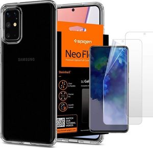 Spigen Etui Spigen Liquid Crystal do Galaxy S20 Plus Crystal Clear + 2x Folia Neo uniwersalny 9