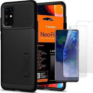 Spigen Etui Spigen Slim Armor do Samsung Galaxy S20 Plus Black + 2x Folia Neo uniwersalny 6