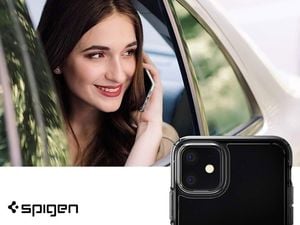Spigen Etui Spigen Ultra Hybrid do Apple iPhone 11 Crystal Clear + szkło alogy uniwersalny 12