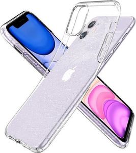Spigen Etui Spigen Liquid Crystal Glitter do Apple iPhone 11 Crystal Quartz + Szkło Alogy uniwersalny 5