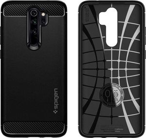 Spigen Etui Spigen Rugged Armor do Xiaomi Redmi Note 8 Pro Matte Black + Szkło 3mk uniwersalny 4