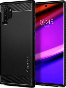 Spigen Etui Spigen Rugged Armor do Galaxy Note 10 Plus Matte Black + Folia ochronna Alogy uniwersalny 2