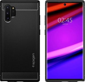 Spigen Etui Spigen Rugged Armor do Galaxy Note 10 Plus Matte Black + Folia ochronna Alogy uniwersalny 3