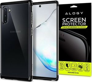 Spigen Etui Spigen Neo Hybrid NC do Samsung Galaxy Note 10 Black + Folia ochronna Alogy uniwersalny 9