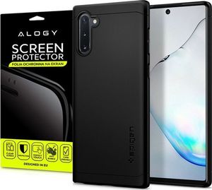 Spigen Etui Spigen Thin Fit Classic do Samsung Galaxy Note 10 black + Folia ochronna Alogy uniwersalny 7