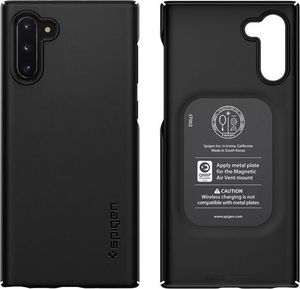 Spigen Etui Spigen Thin Fit do Samsung Galaxy Note 10 black + Folia ochronna Alogy uniwersalny 3
