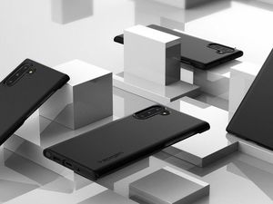 Spigen Etui Spigen Thin Fit do Samsung Galaxy Note 10 black + Folia ochronna Alogy uniwersalny 5