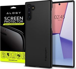 Spigen Etui Spigen Thin Fit do Samsung Galaxy Note 10 black + Folia ochronna Alogy uniwersalny 7
