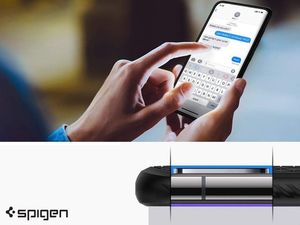 Spigen Etui Spigen Liquid Air do Samsung Galaxy A51 Matte Black + Szkło 3mk uniwersalny 3