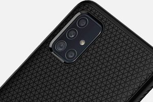 Spigen Etui Spigen Liquid Air do Samsung Galaxy A51 Matte Black + Szkło 3mk uniwersalny 4