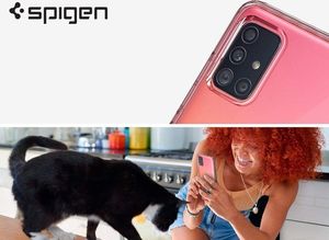 Spigen Etui Spigen Liquid Crystal do Samsung Galaxy A51 Crystal Clear + Szkło 3mk uniwersalny 5