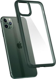 Spigen Etui Spigen Ultra Hybrid do Apple iPhone 11 Pro Midnight green + Szkło Alogy uniwersalny 3